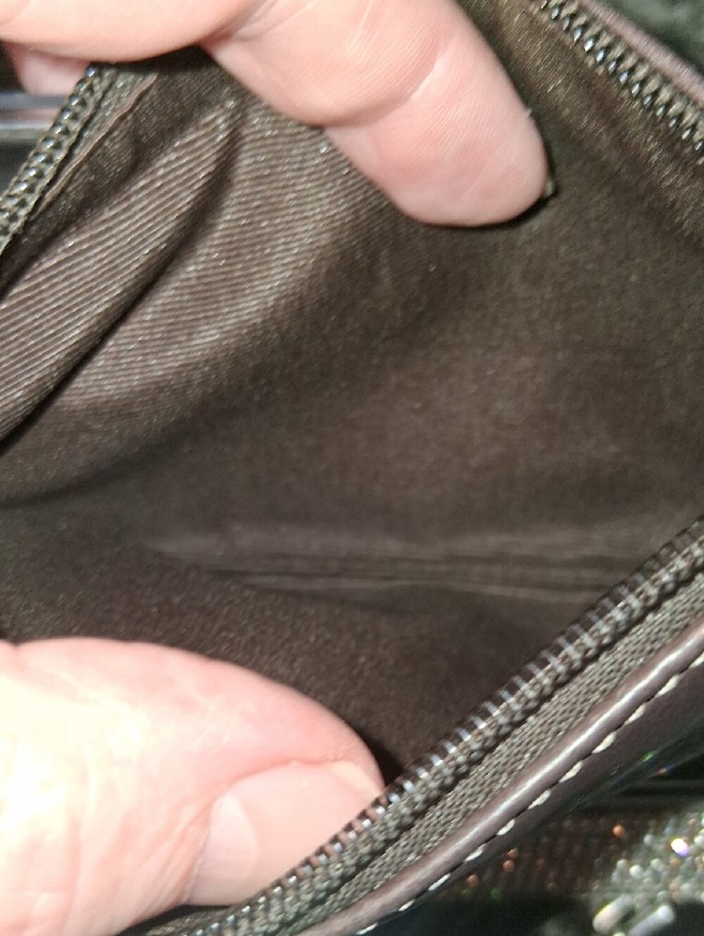 Coach Dark Brown Leather Wristlet Clutch - Picture 5 of 6